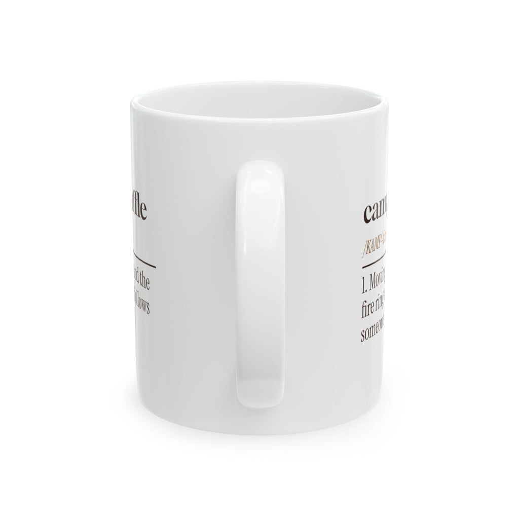 Funny Camping Coffee Mug Campfire Shuffle Definition For Campers