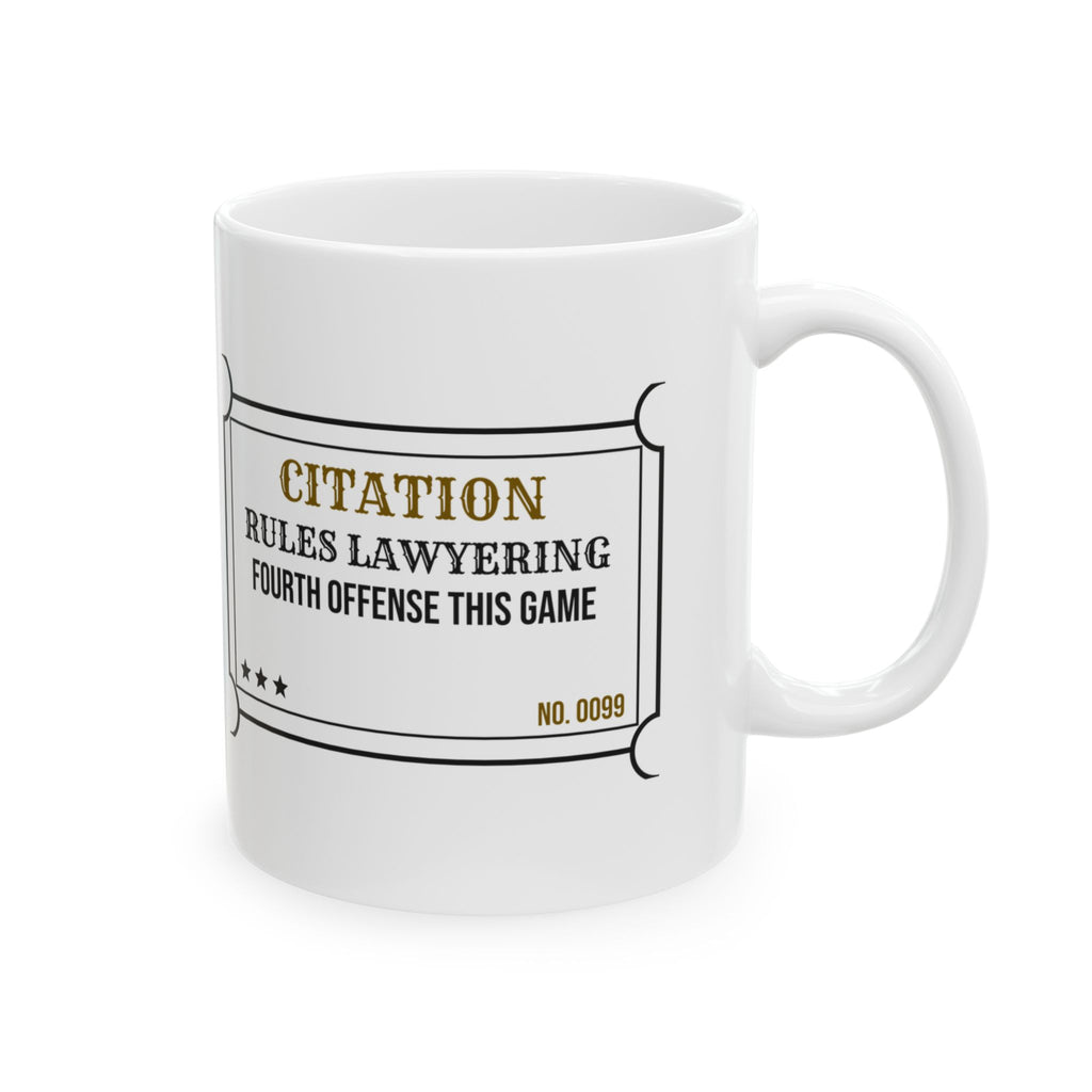 Citation Rules Lawyering Coffee Mug For Board Gamers