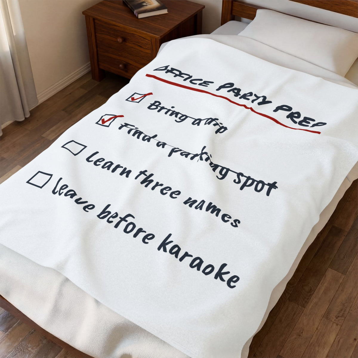 Funny Office Christmas Throw Blanket Office Party Prep Checklist