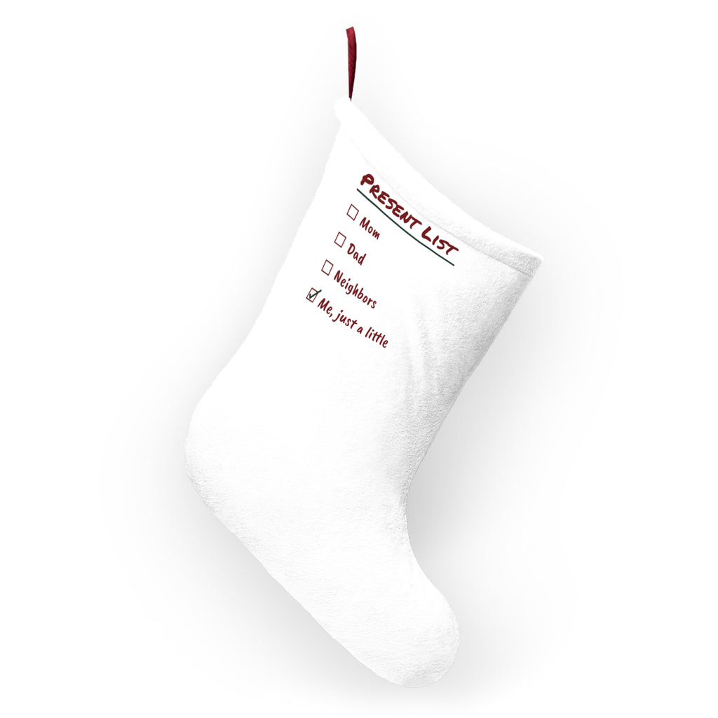 Funny Christmas Shopping Christmas Stocking Present List Me Just A Little