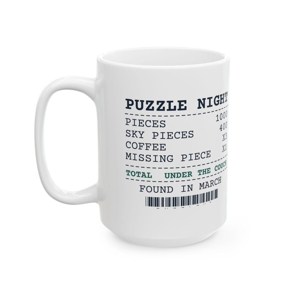 Funny Jigsaw Puzzle Coffee Mug Missing Piece Under The Couch