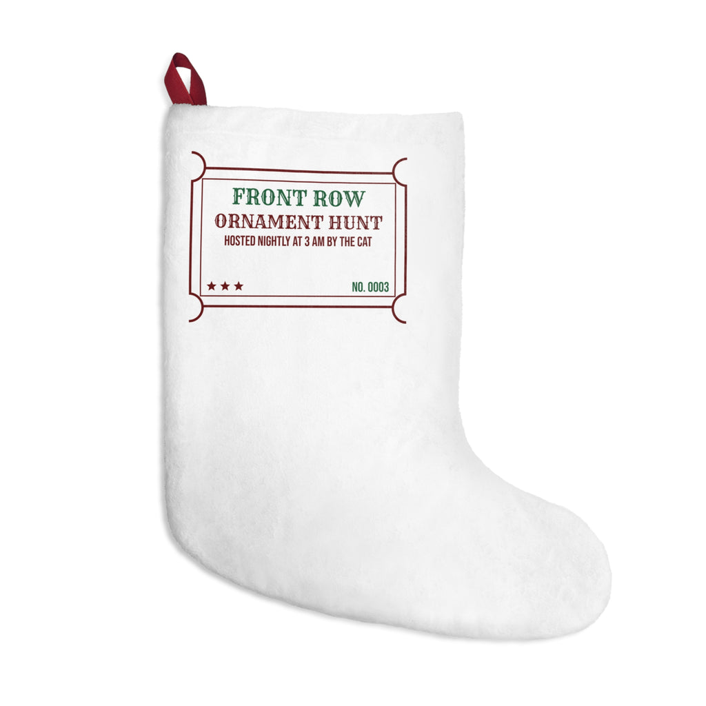 Funny Christmas Cat Christmas Stocking Ornament Hunt Nightly At 3 AM