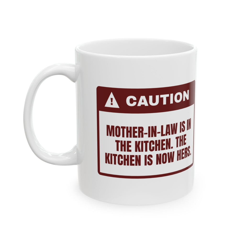 Funny In-Laws Christmas Coffee Mug Mother-In-Law Is In The Kitchen