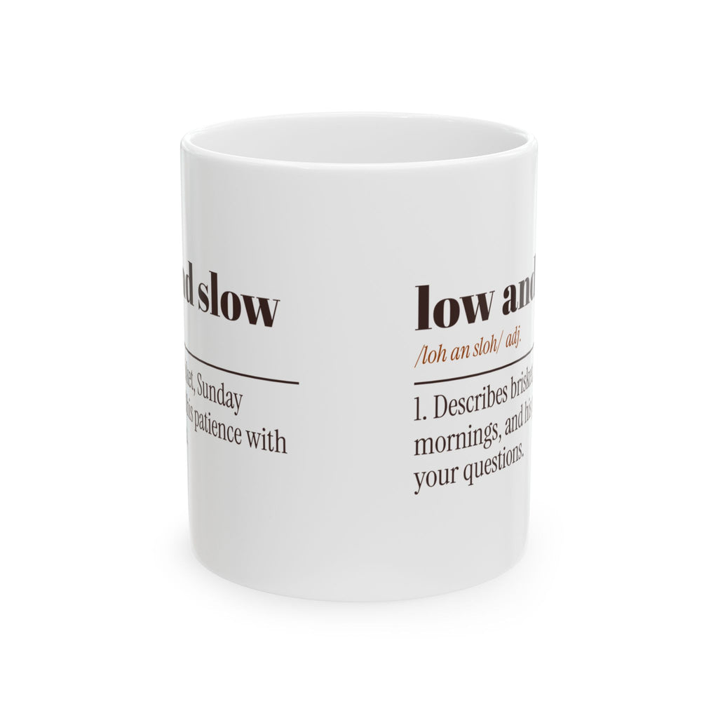 Funny BBQ Coffee Mug Low And Slow Dictionary For Pitmaster