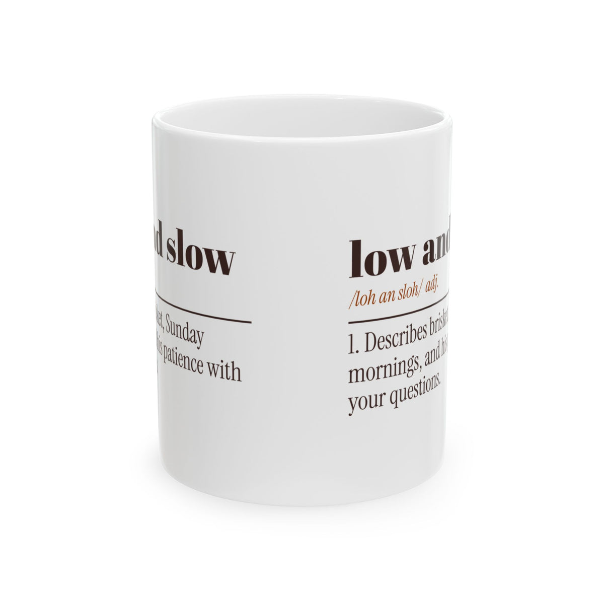 Funny BBQ Coffee Mug Low And Slow Dictionary For Pitmaster