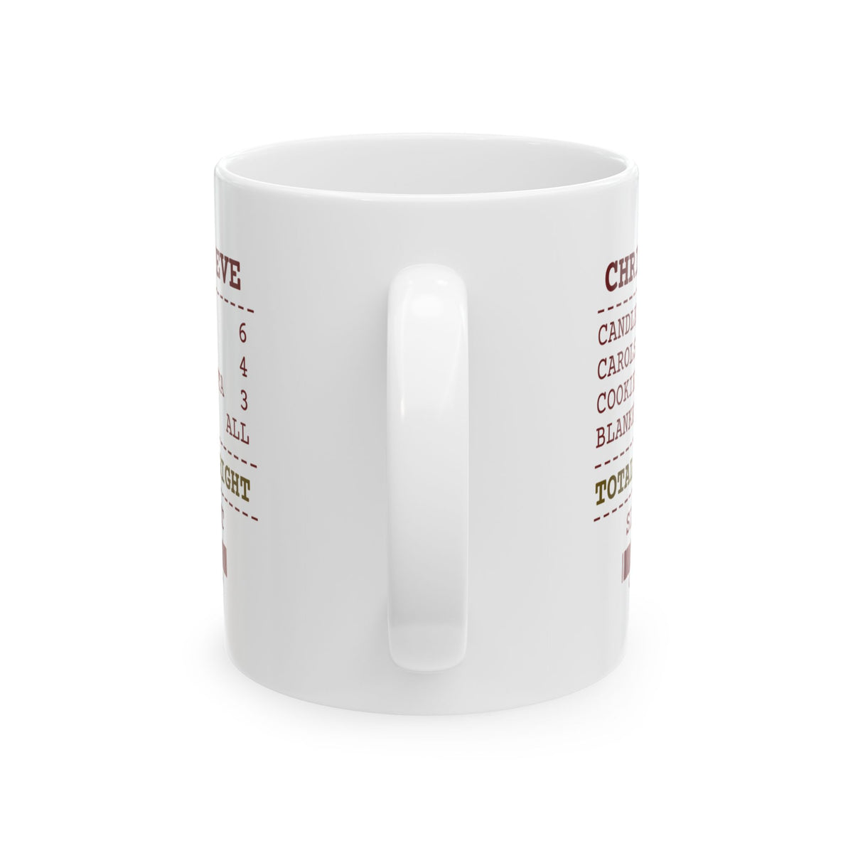Christmas Coffee Mug Candles Lit 6 Carols Sung 4 Christmas Eve Receipt