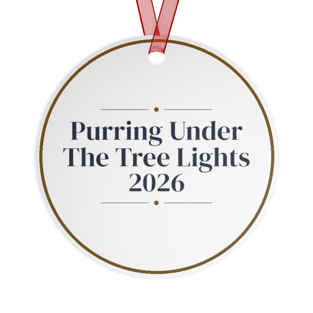 Cat Christmas Ornament 2026 Purring Under The Tree Lights Keepsake