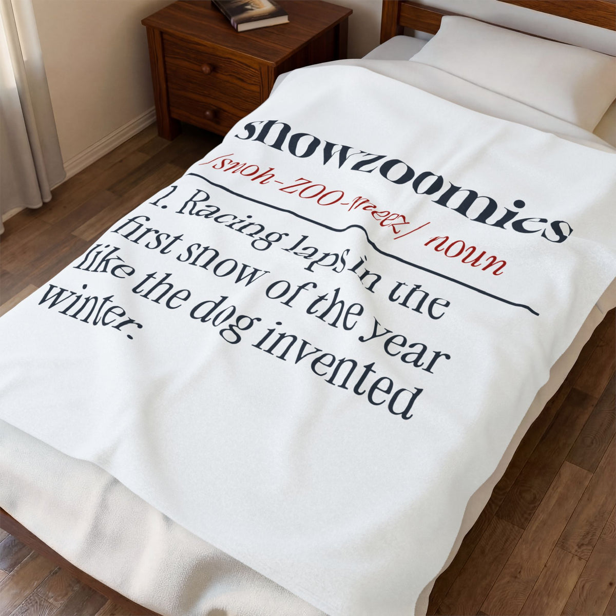 Funny Christmas Dog Throw Blanket Snowzoomies Definition For Dog Owners