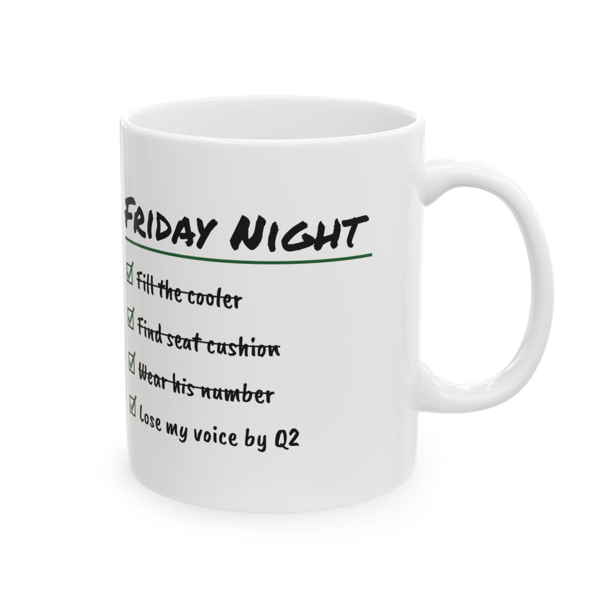 Funny Football Dad Coffee Mug Wear His Number Lose My Voice By Q2