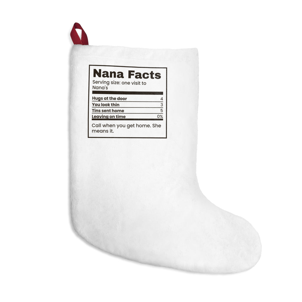 Funny Nana Christmas Stocking Nana Facts Leaving On Time Zero