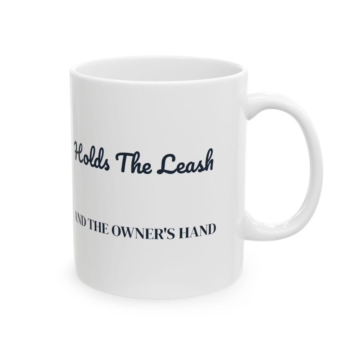 Vet Tech Coffee Mug Holds The Leash And The Owner's Hand
