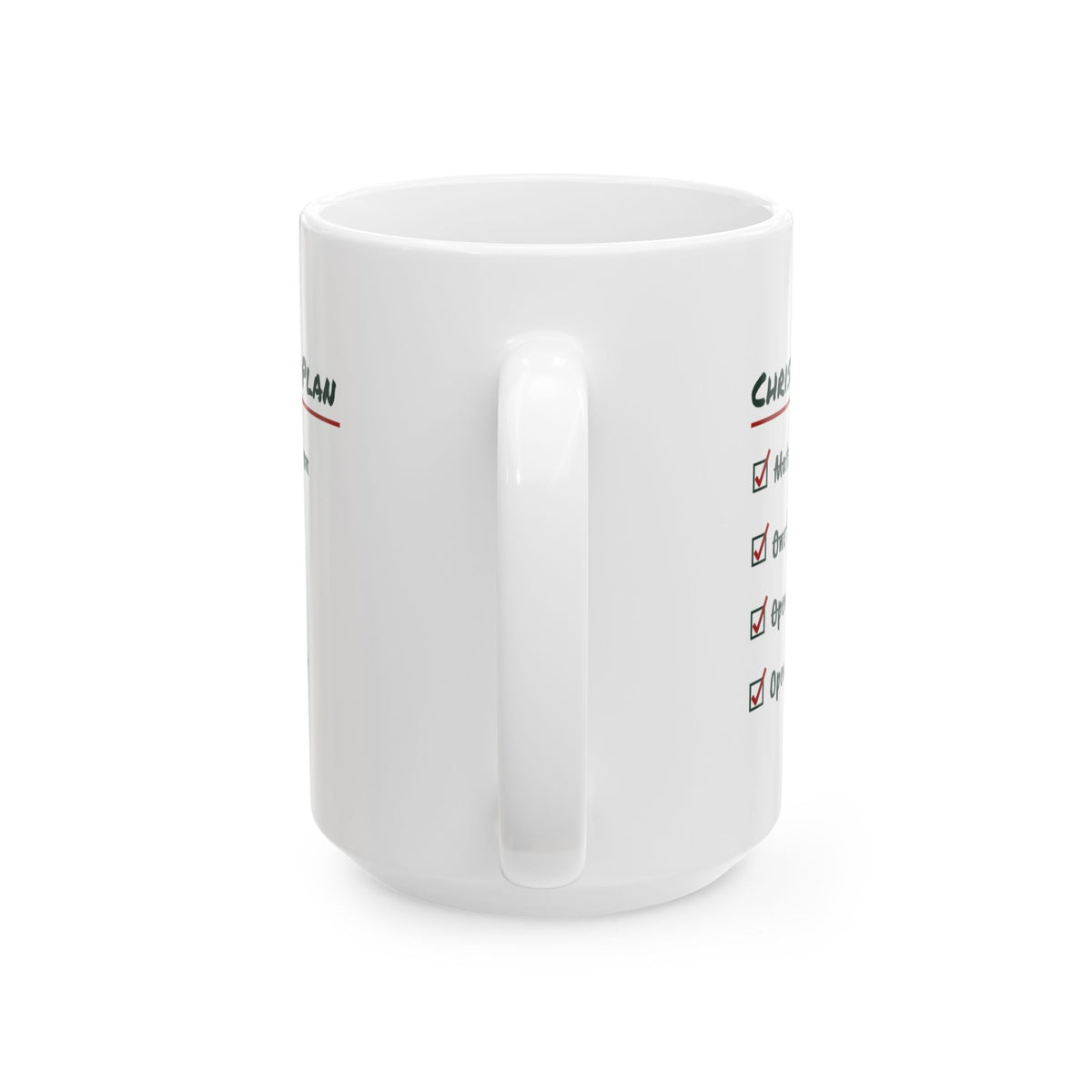 Funny Christmas Coffee Mug Christmas Eve Plan Checklist For Family