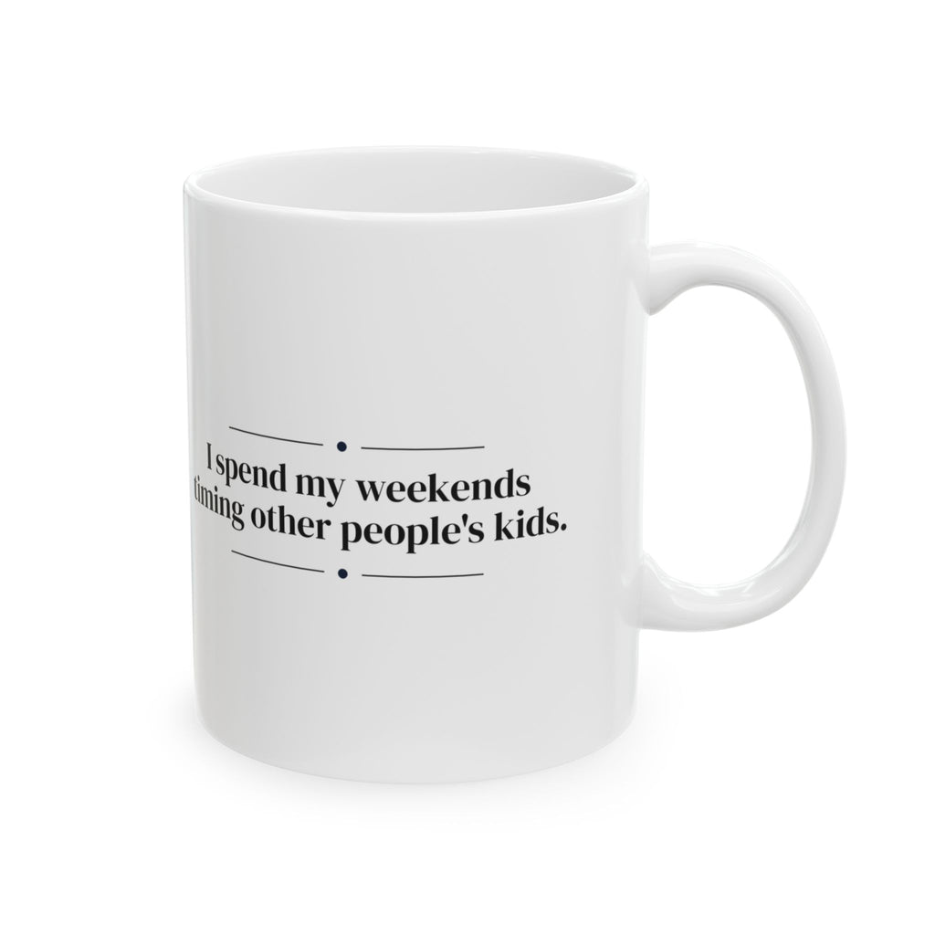 Swim Team Coffee Mug I Spend My Weekends Timing