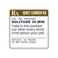 Funny Introvert Christmas Sticker Solitude Prescription Label