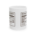 Funny Baking Coffee Mug Banana Bread Facts Nutrition Label