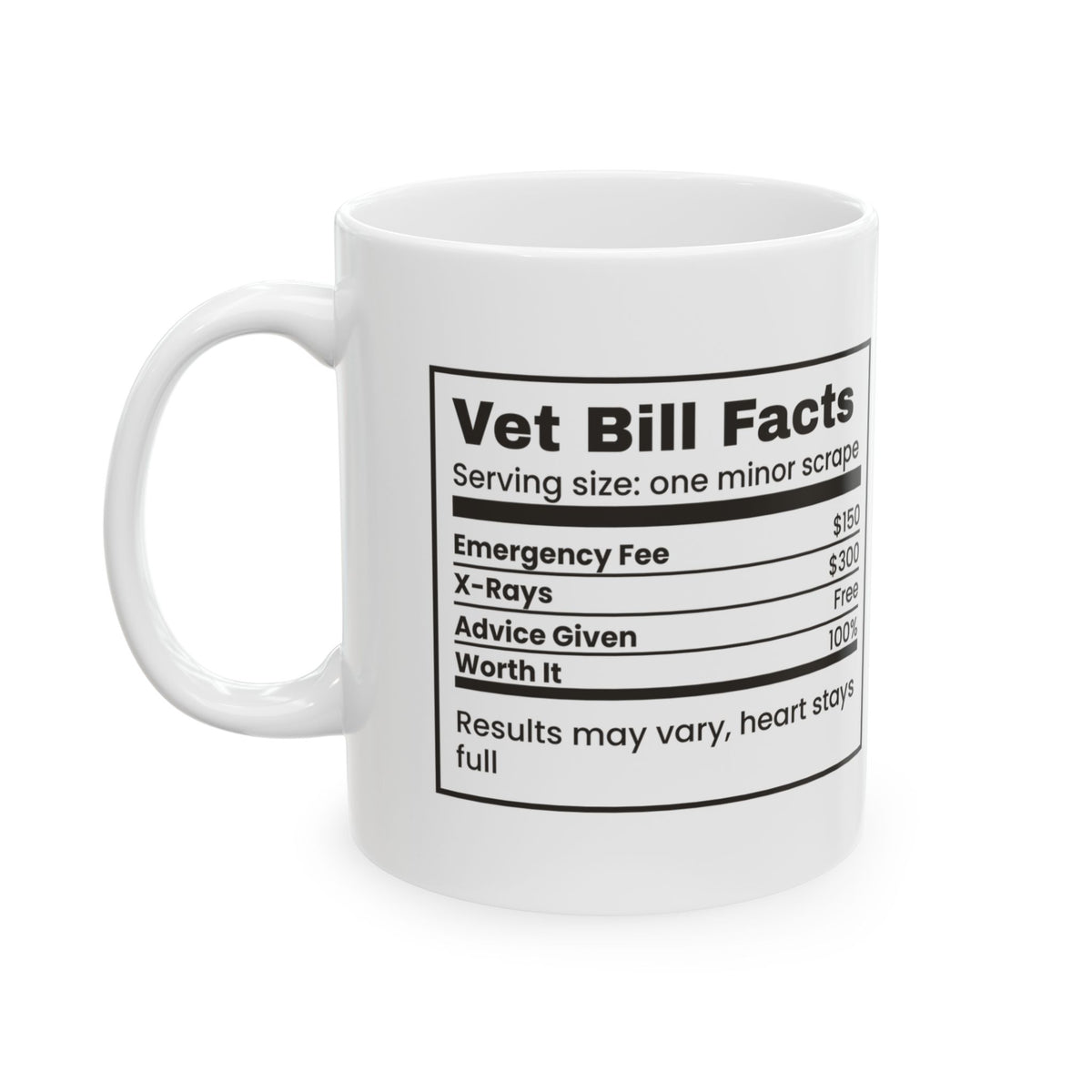 Horse Girl Coffee Mug Vet Bill Facts