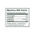 Funny White Elephant Sticker Mystery Gift Facts Label