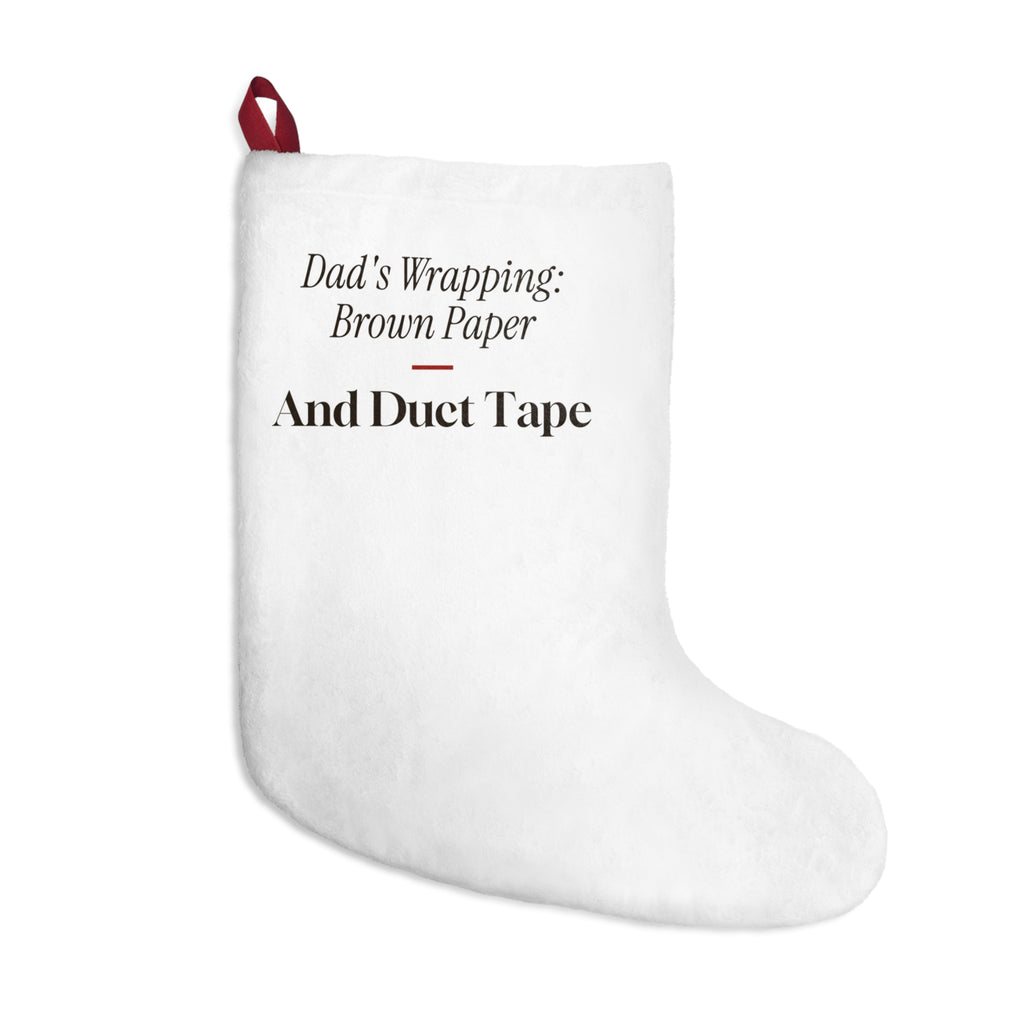 Funny Dad Christmas Stocking Dads Wrapping Brown Paper And Duct