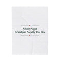 Funny Grandpa Christmas Throw Blanket Silent Night Grandpa's Nap