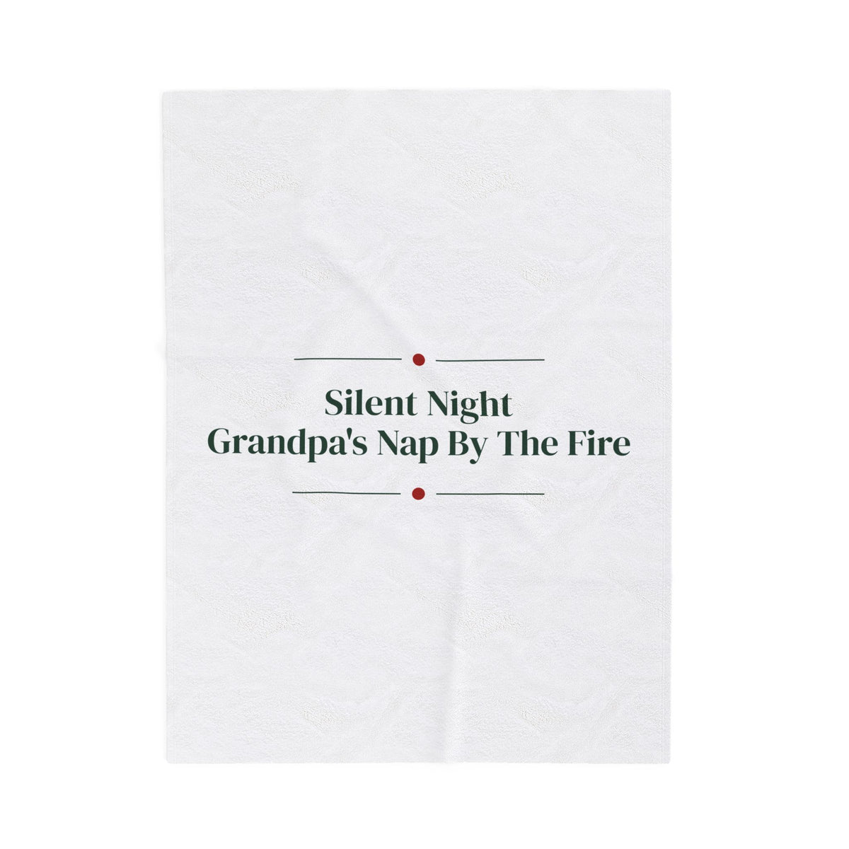 Funny Grandpa Christmas Throw Blanket Silent Night Grandpa's Nap