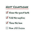 Funny Christmas Hosting Sticker Host Countdown Ham Still Frozen