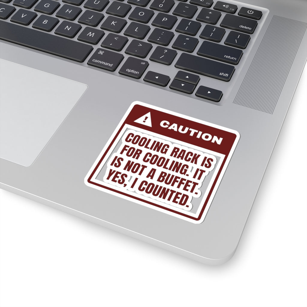 Funny Christmas Cookie Sticker Cooling Rack Not A Buffet Warning