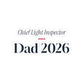 Funny Christmas Dad Sticker Chief Light Inspector Dad 2026