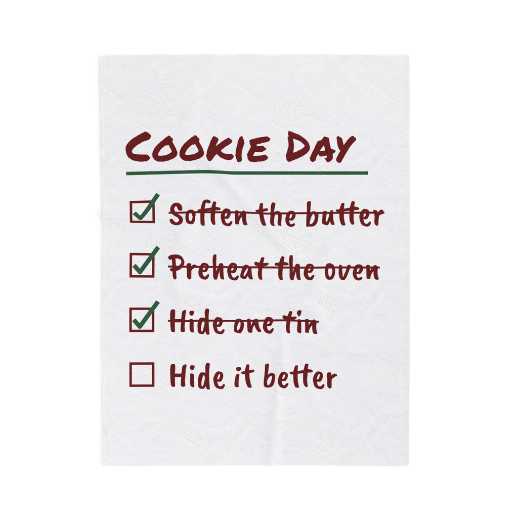 Funny Christmas Cookie Baking Throw Blanket Hide One Tin Checklist