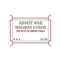 Funny Christmas Coworker Sticker Holiday Lunch Company Paid Finally