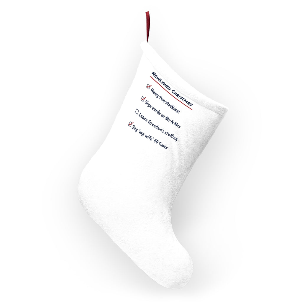 Funny Christmas Stocking Newlywed Christmas Checklist For New