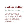 Funny Christmas Mom Sticker Stocking Stuffers Definition