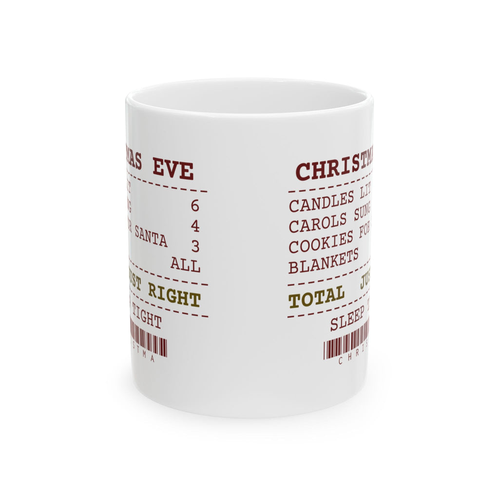 Christmas Coffee Mug Candles Lit 6 Carols Sung 4 Christmas Eve Receipt