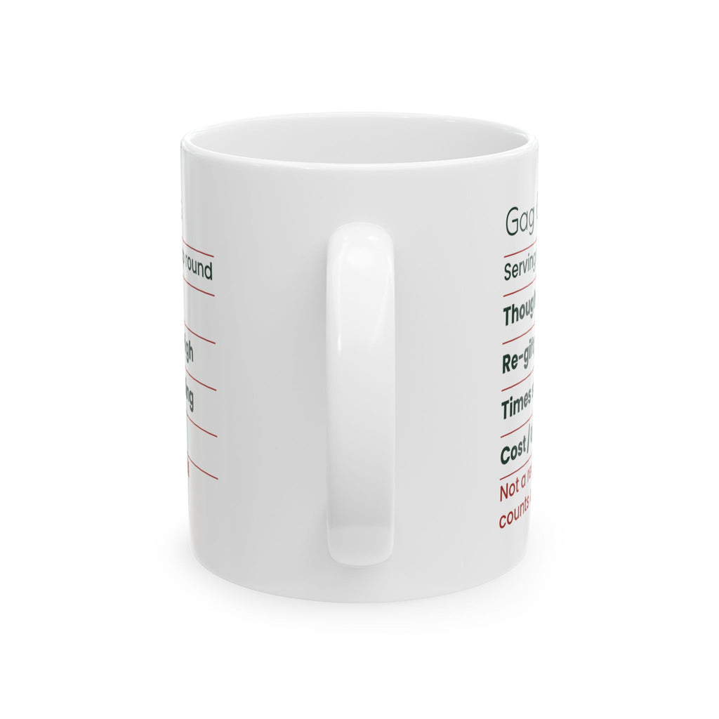 Funny White Elephant Coffee Mug Gag Gift Facts Label For Coworkers