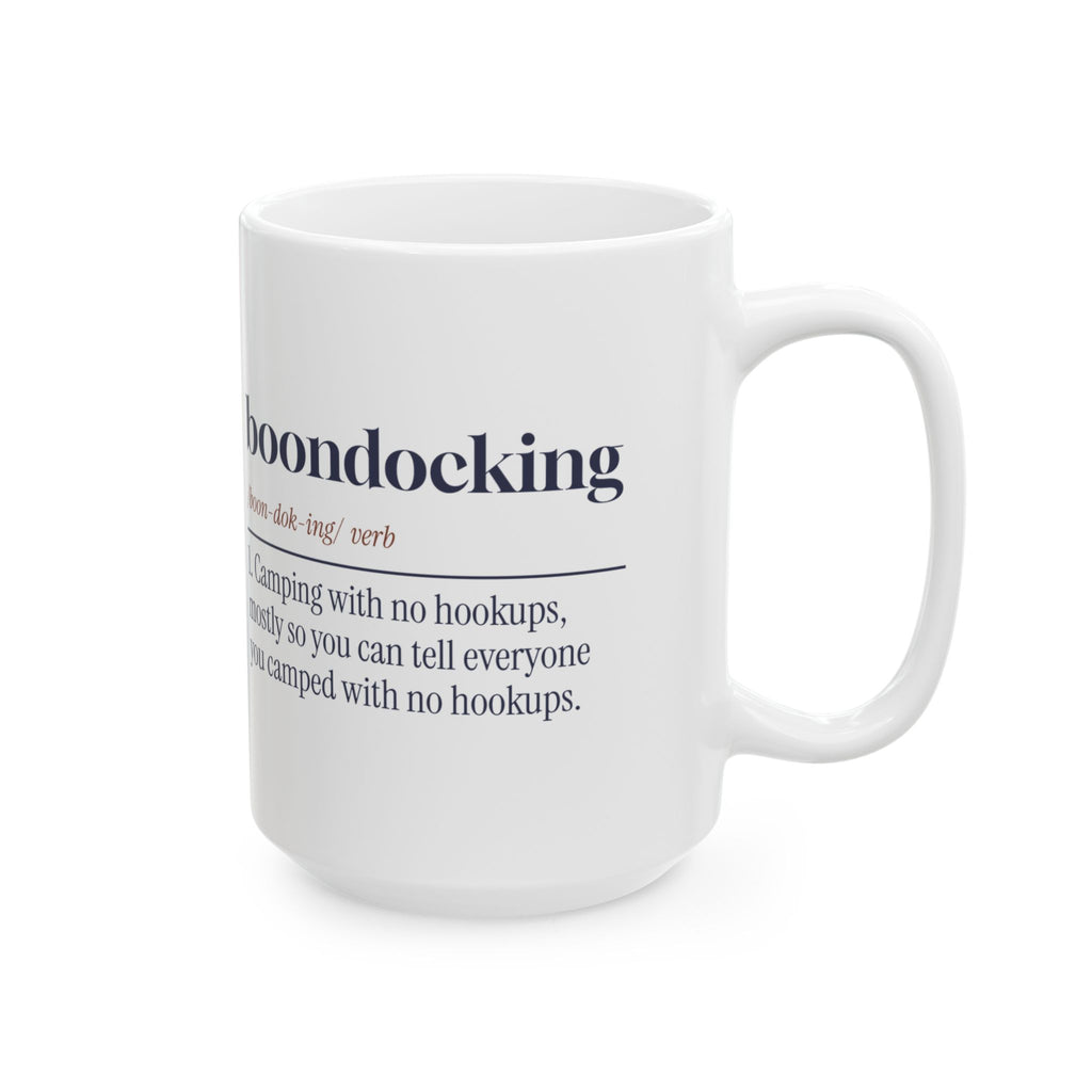 Funny RV Camping Coffee Mug Boondocking Definition For RV Owners