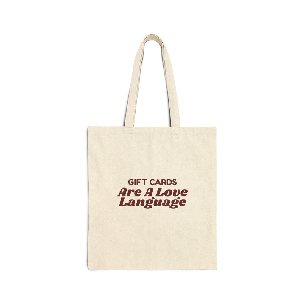 Funny Christmas Shopping Tote Bag Gift Cards Are A Love Language