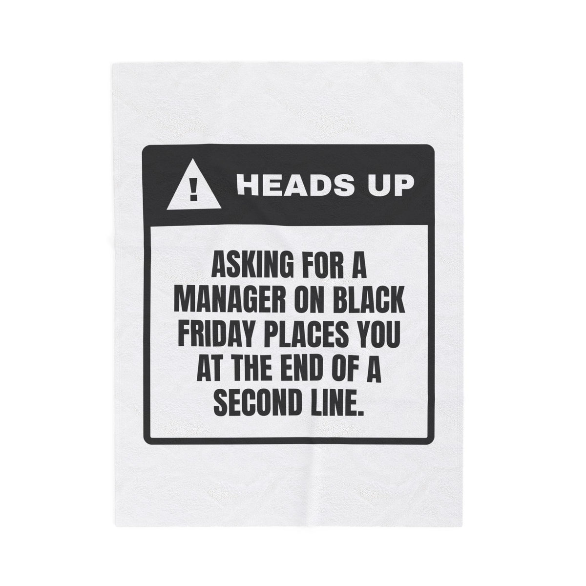 Funny Christmas Retail Throw Blanket Ask For A Manager Join A Second Line