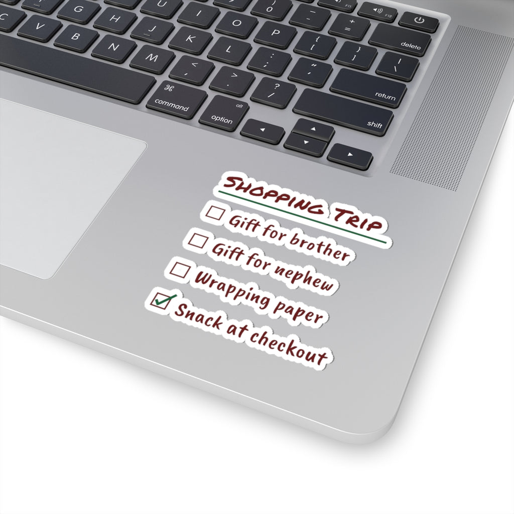 Funny Christmas Shopping Sticker Gifts Bought Zero Checklist
