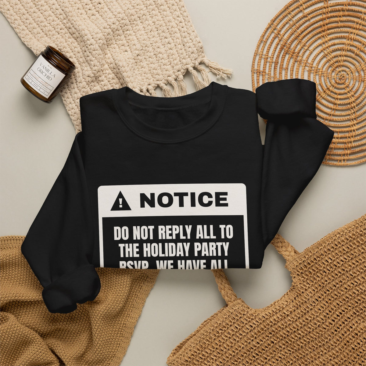 Funny Christmas Coworker Sweatshirt Do Not Reply All To The Party Email