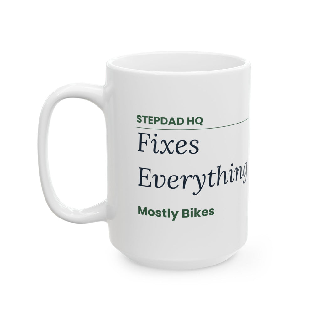 Stepdad HQ Sign Coffee Mug Funny For Bonus Dad