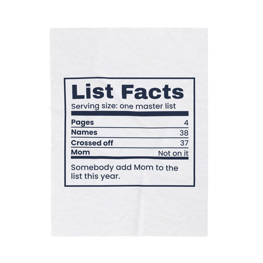 Funny Christmas Mom Throw Blanket List Facts Mom Not On It