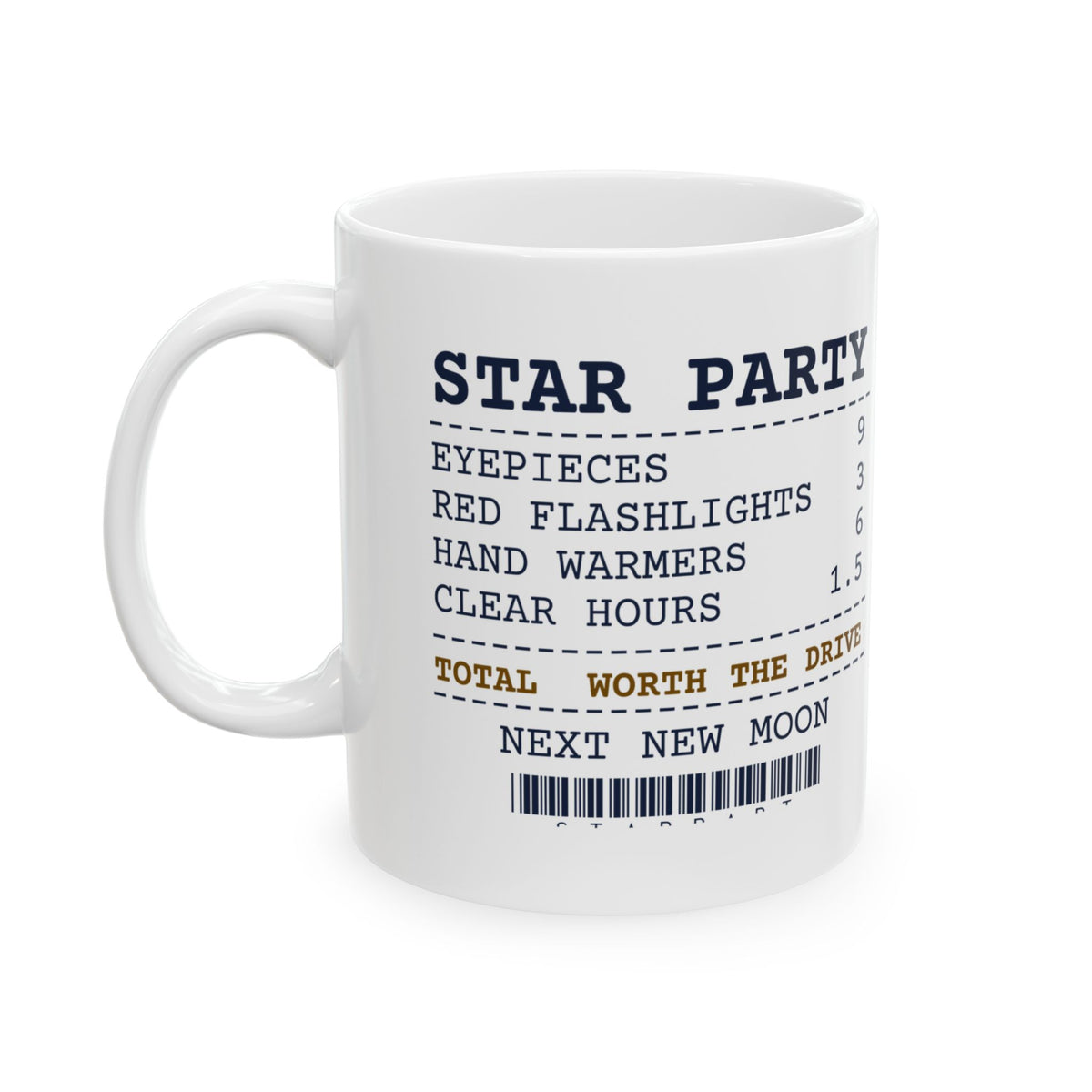 Funny Astronomer Mug Star Party Receipt Clear Hours