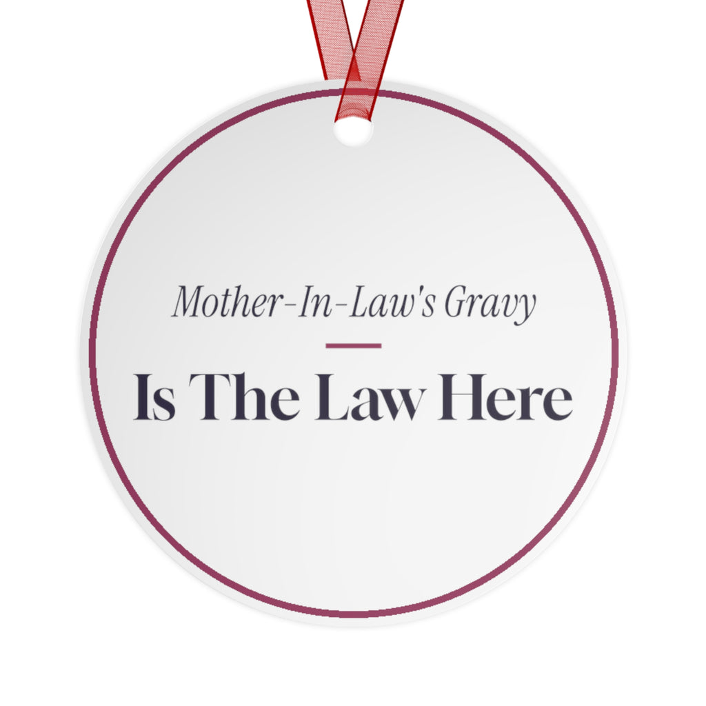 Funny Christmas Ornament Mother In Law Gravy Is The Law