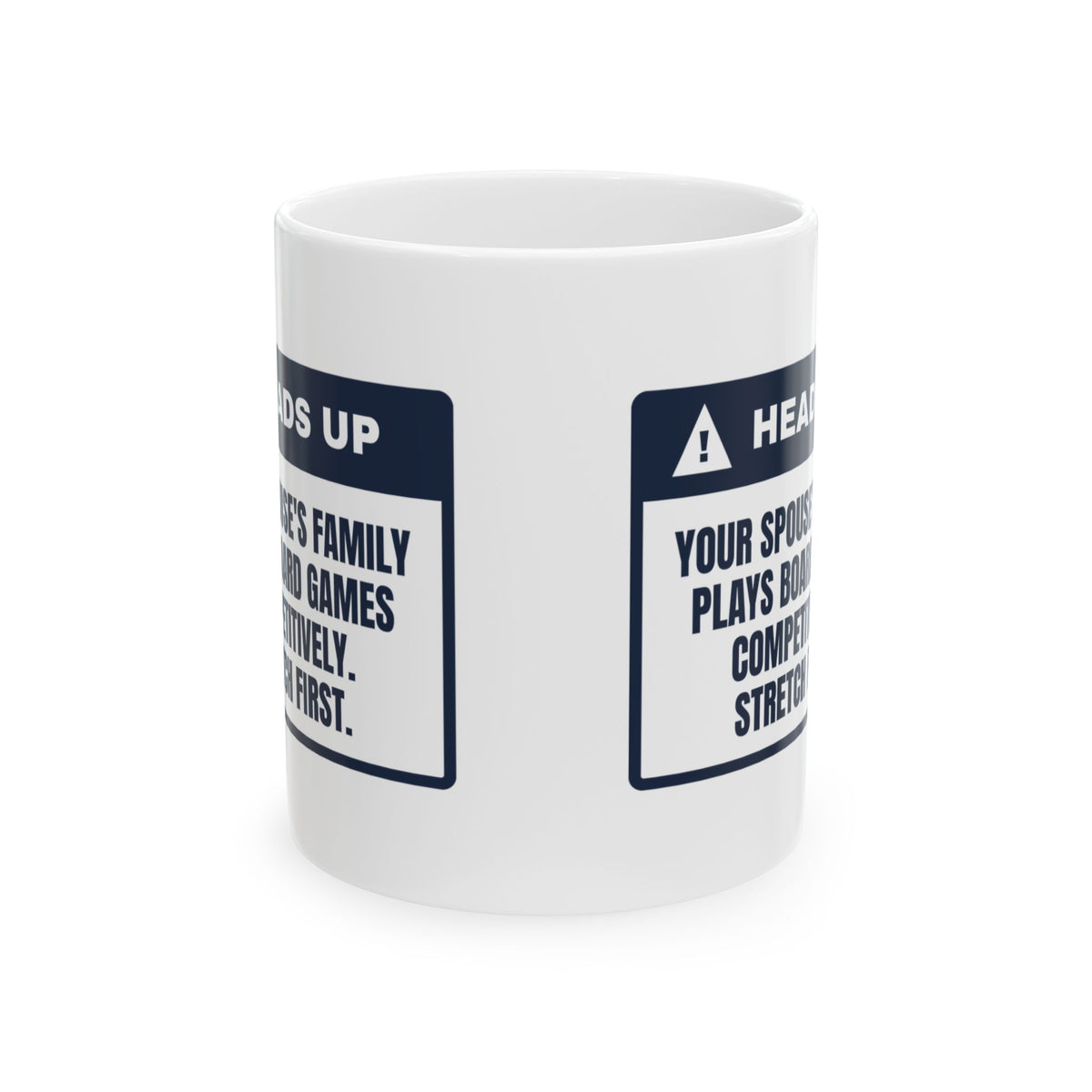 Funny Christmas In Laws Coffee Mug They Play Competitively Warning