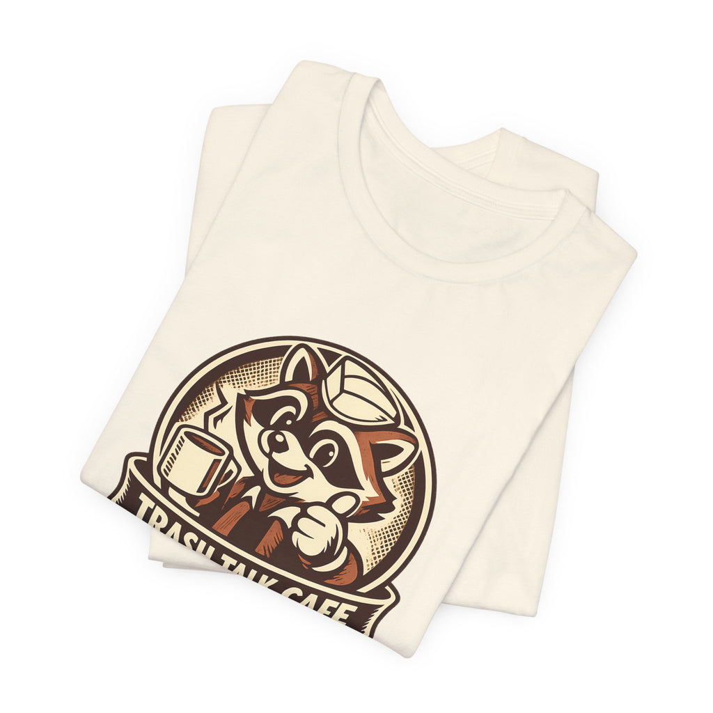 Trash Talk Cafe Funny Retro Raccoon Coffee Shirt