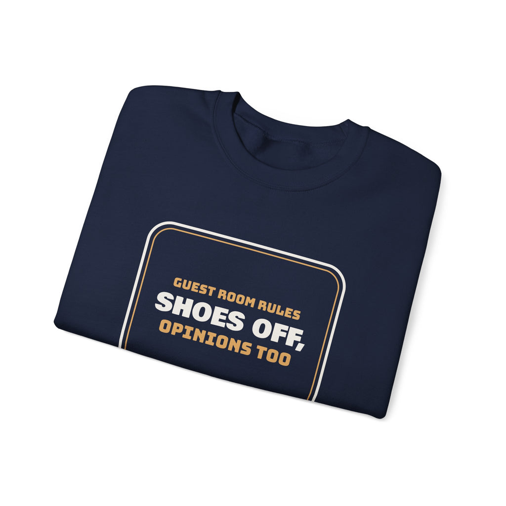Funny Christmas In-Laws Sweatshirt Shoes Off Opinions Too