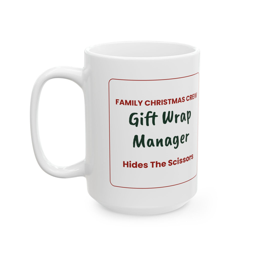 Matching Family Christmas Coffee Mug Gift Wrap Manager Family Crew