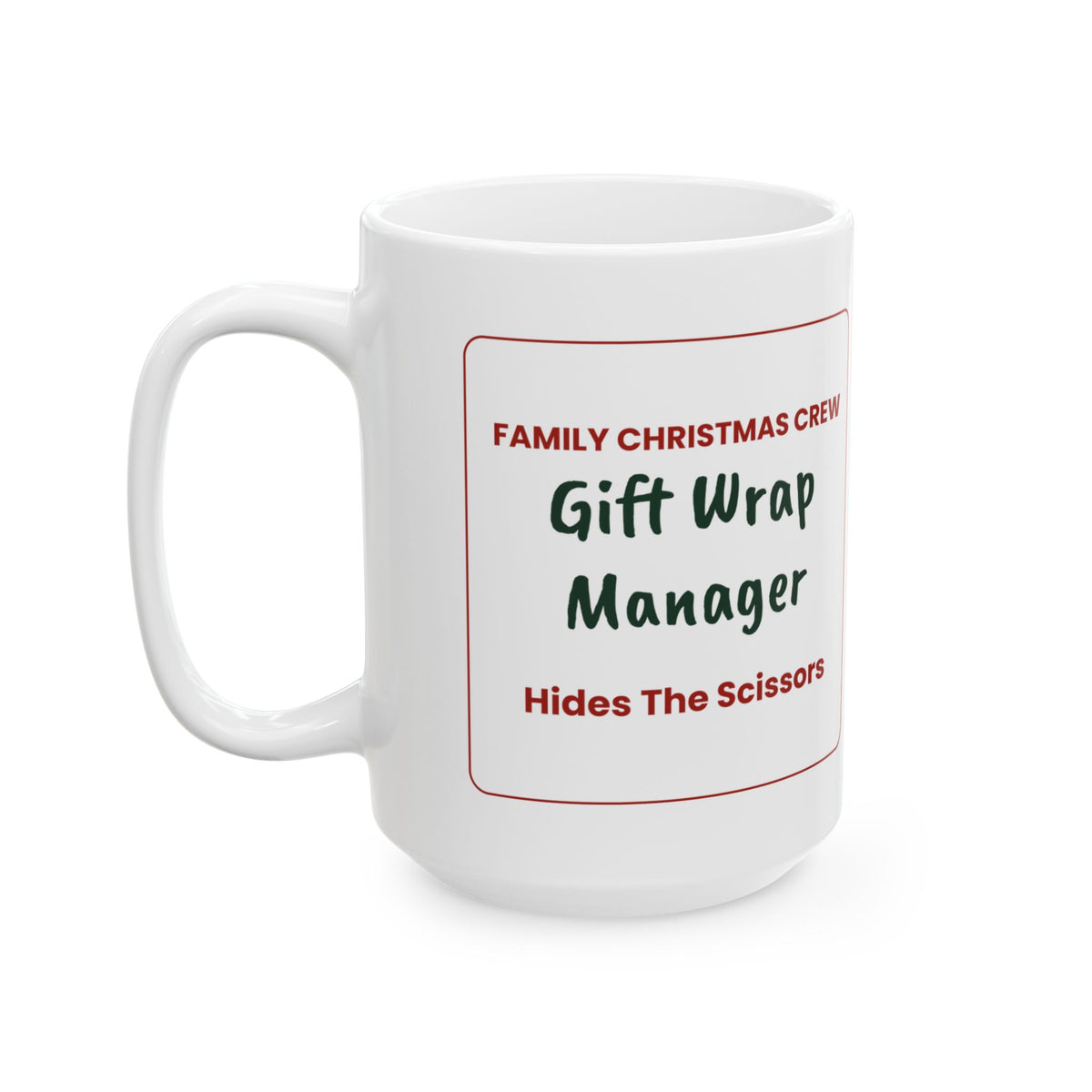 Matching Family Christmas Coffee Mug Gift Wrap Manager Family Crew