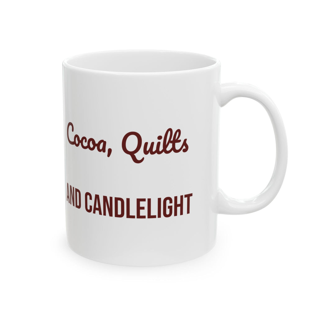 Cozy Christmas Coffee Mug Cocoa Quilts And Candlelight