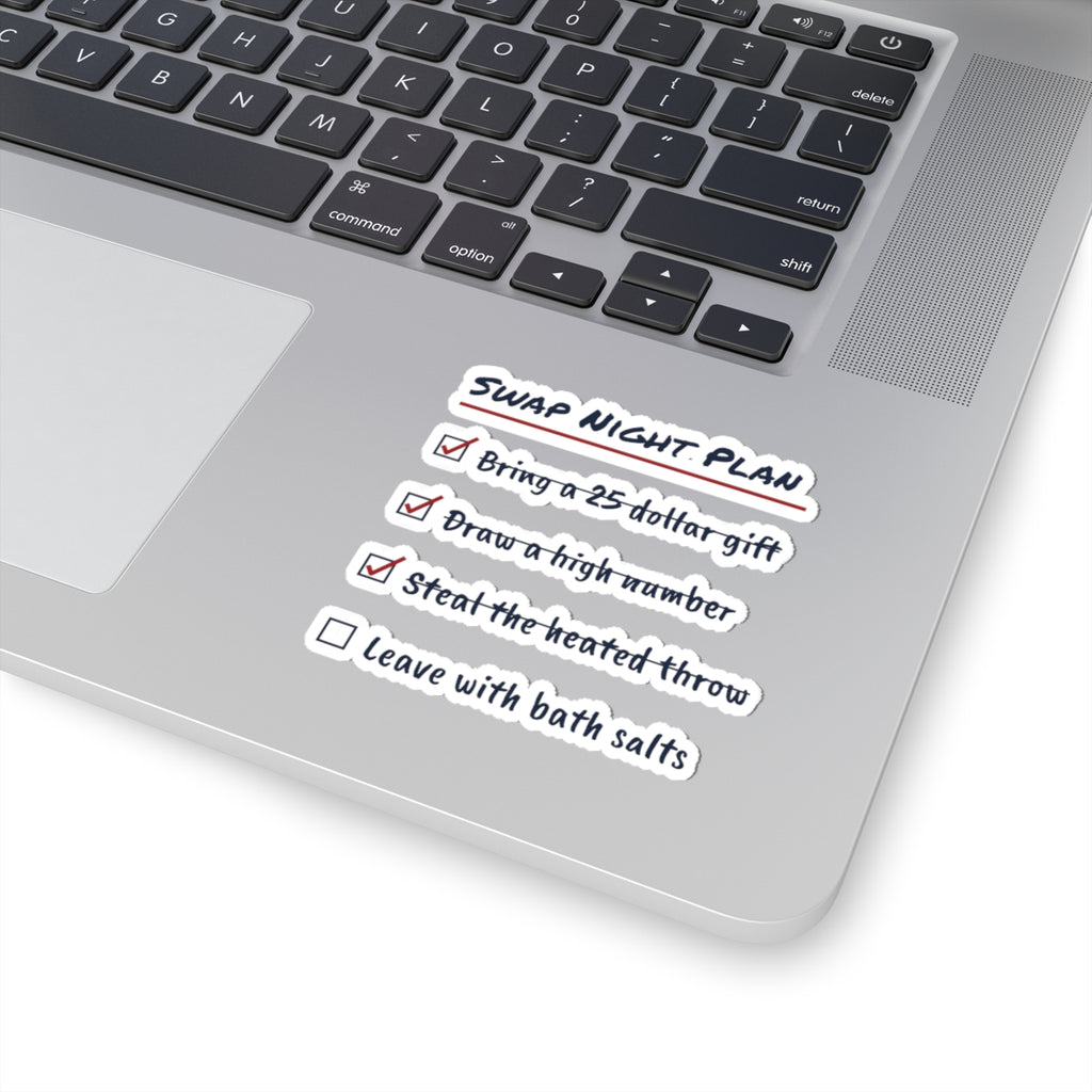 Funny White Elephant Sticker Swap Night Plan Checklist