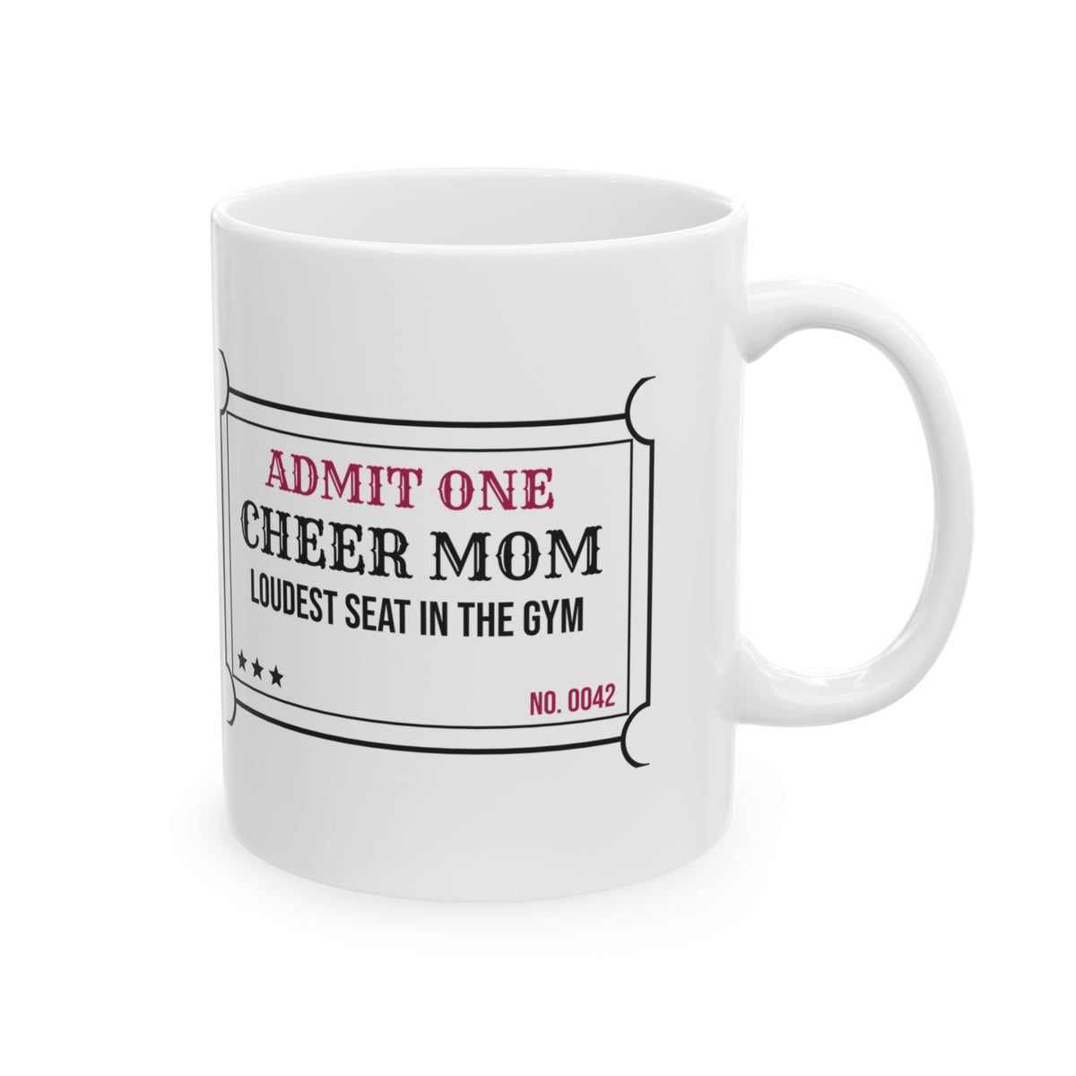 Loudest Seat In The Gym Coffee Mug For Cheer Mom